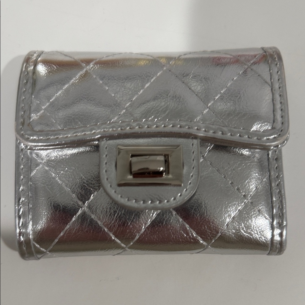 Quilted Silver Wallet